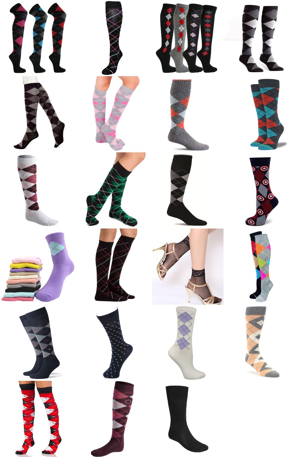 argyle women's socks